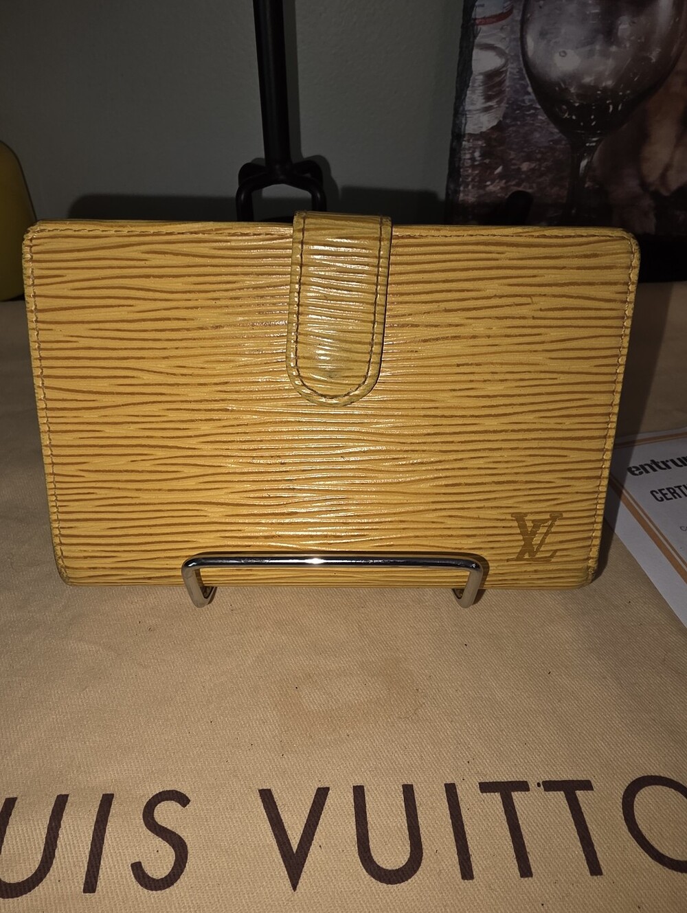 Louis Vuitton Yellow Epi Leather Compact Wallet